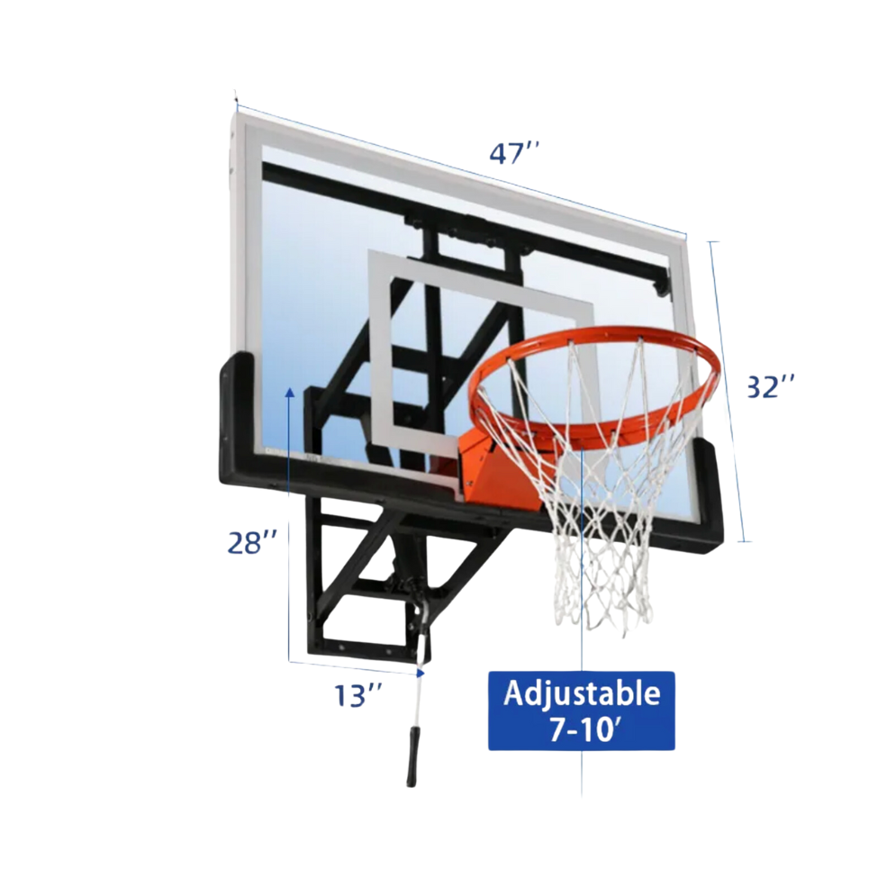 TABLERO DE BASQUETBOL MURO DESPLAZAMIENTO VERTICAL TM100